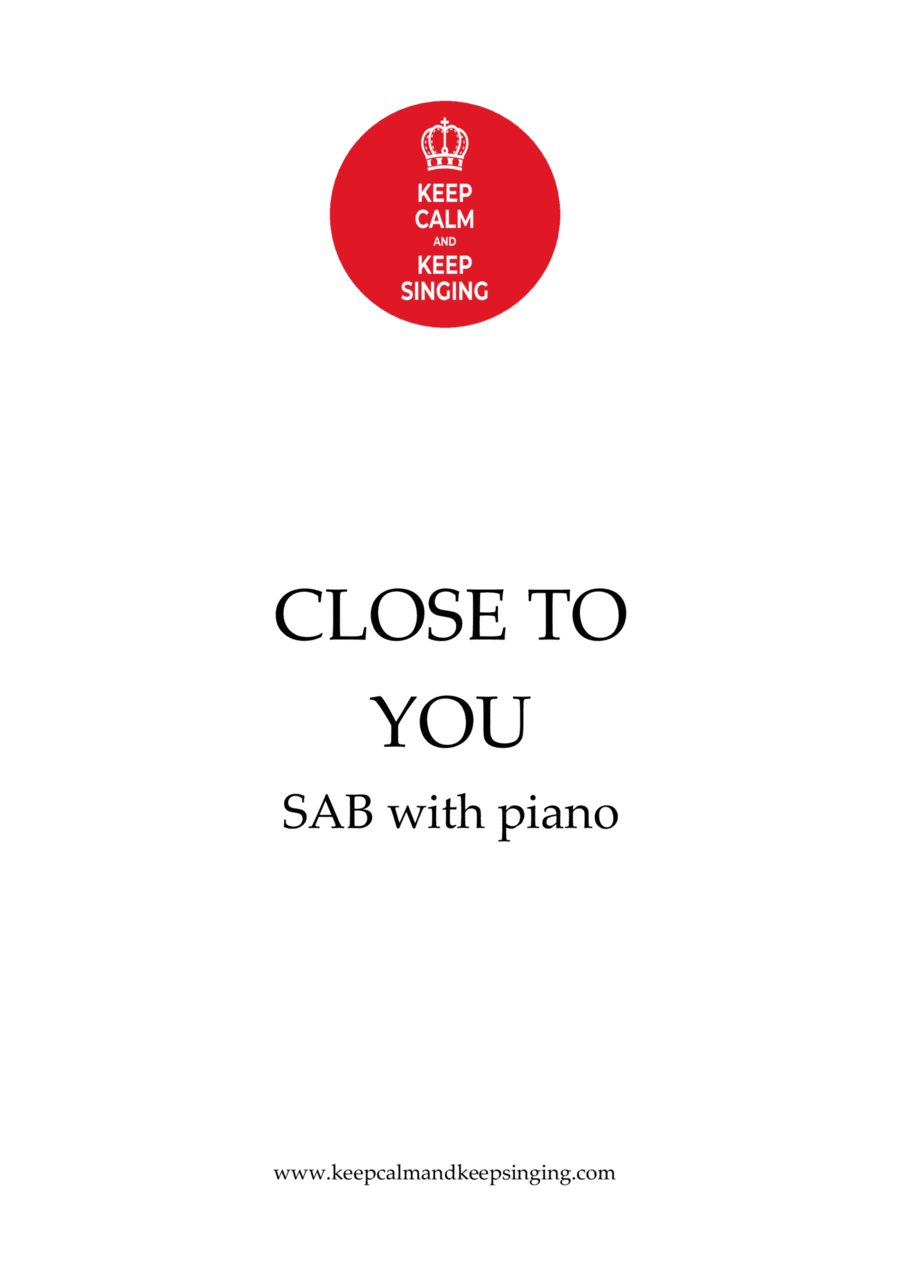 (they Long To Be) Close To You 3-Part scores gallery preview page 1