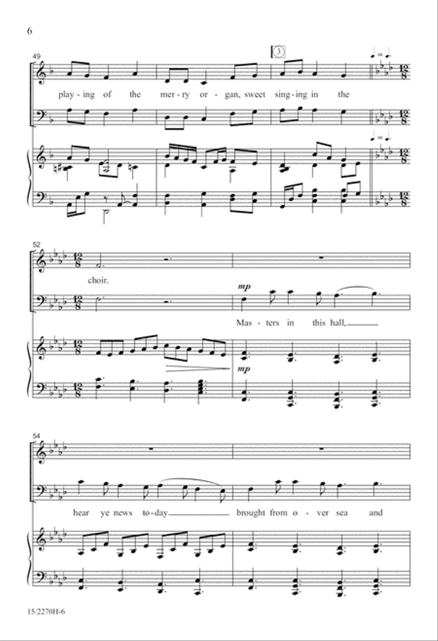 Here We Come A-Caroling! Here We Come A-Caroling! 4-Part scores gallery preview page 6