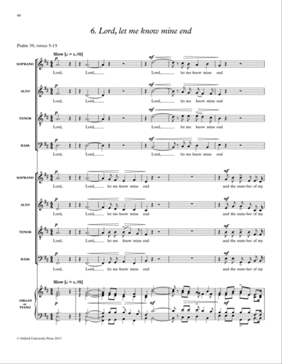Songs of Farewell Divisi scores gallery preview page 60