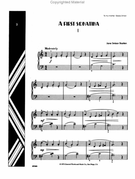 First Sonatinas by Jane Smisor Bastien Piano Method - Sheet Music