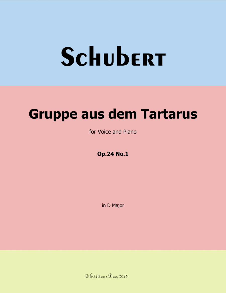 Gruppe aus dem Tartarus, by Schubert, Op.24 No.1, in D Major Voice scores gallery preview page 1