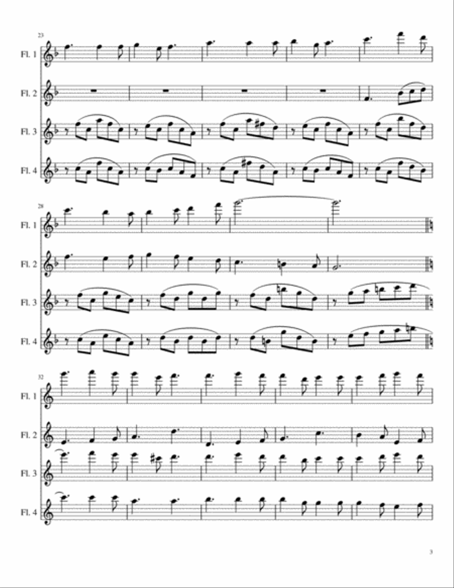 Fairest Lord Jesus Woodwind Ensemble scores gallery preview page 3