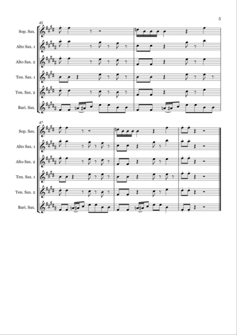 Ghostbusters Woodwind Ensemble scores gallery preview page 5