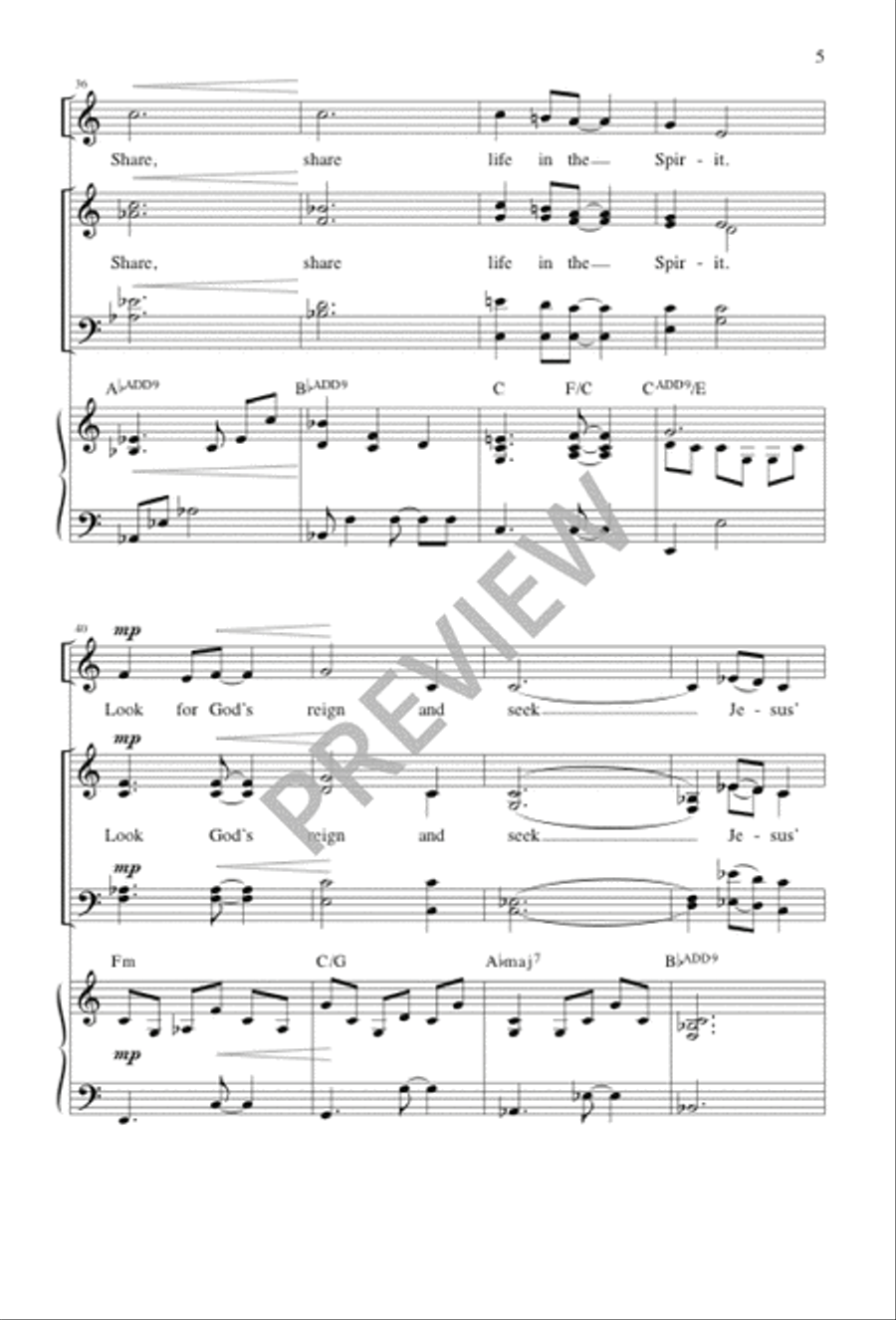 Called by Christ 4-Part scores gallery preview page 5