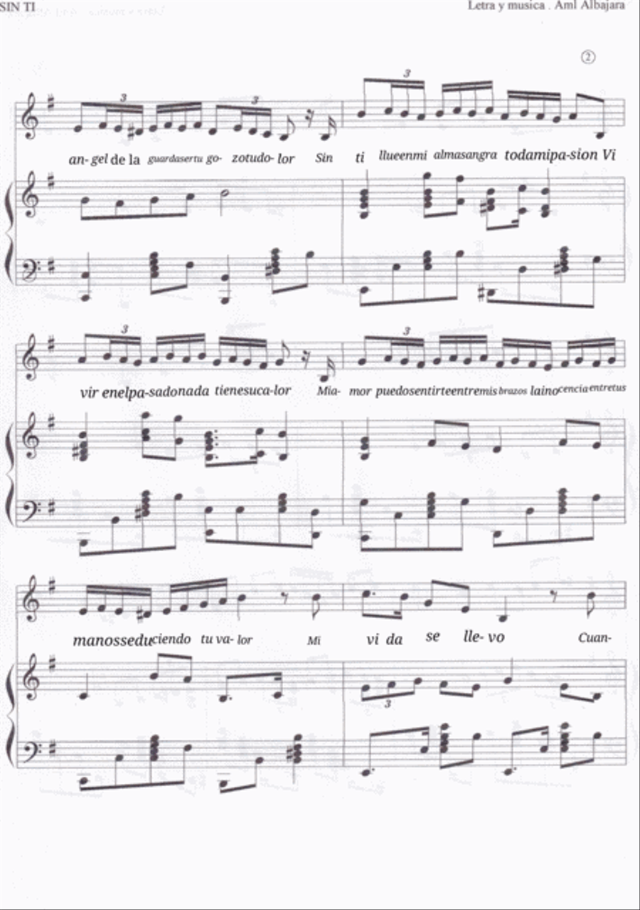Sin Ti Sin Ti Voice scores gallery preview page 3