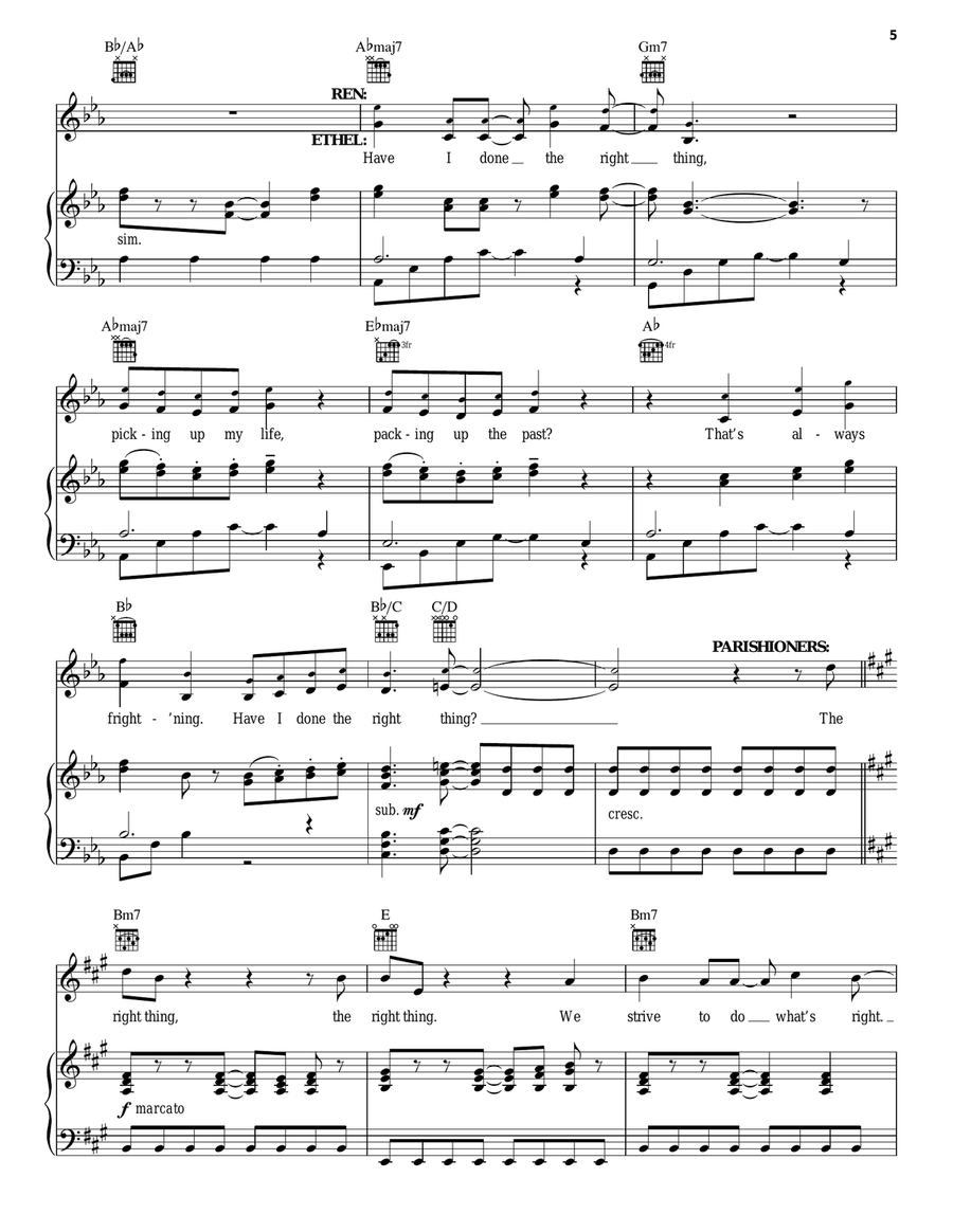 On Any Sunday Piano, Vocal, Guitar scores gallery preview page 5