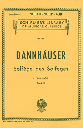 Book cover for Solfege des Solfeges - Book III