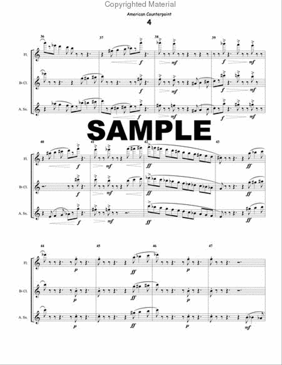 American Counterpoint American Counterpoint B-Flat Clarinet scores gallery preview page 5