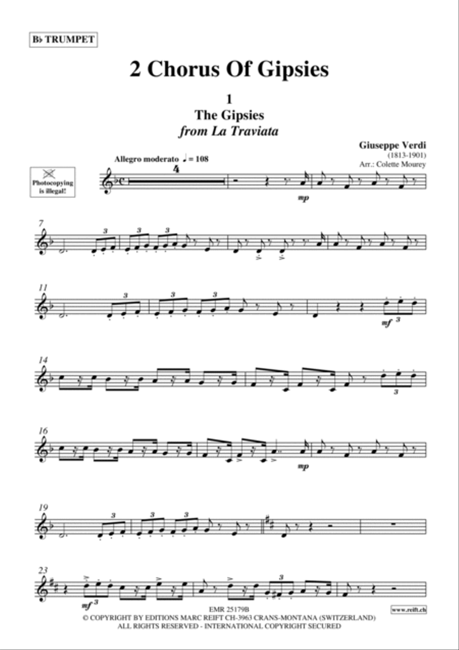 2 Chorus Of Gipsies Trumpet scores gallery preview page 2