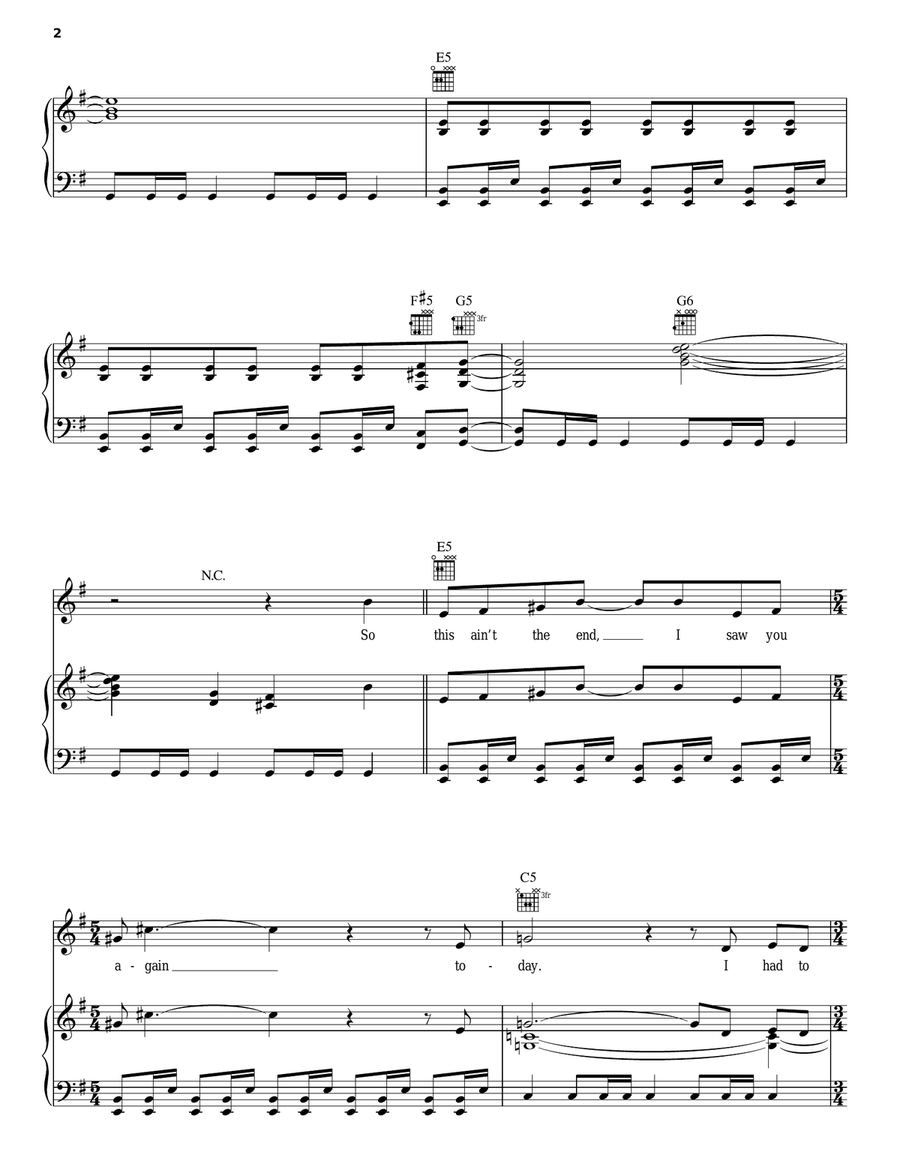 Barracuda Piano, Vocal, Guitar scores gallery preview page 2