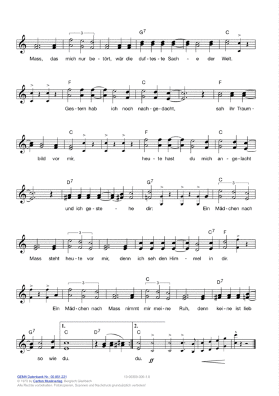 Ein Madchen nach Mass Voice scores gallery preview page 5