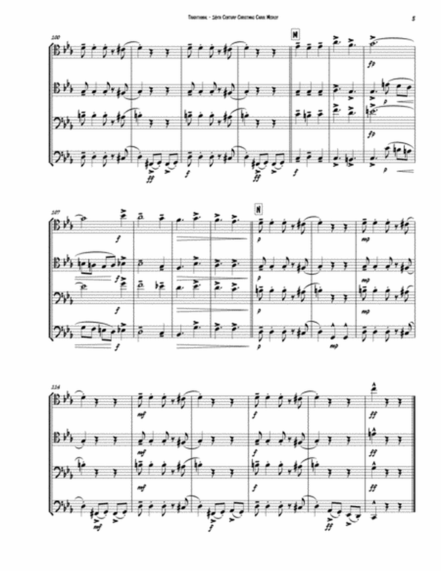 16th Century Christmas Carol Medley for Trombone Quartet image number null