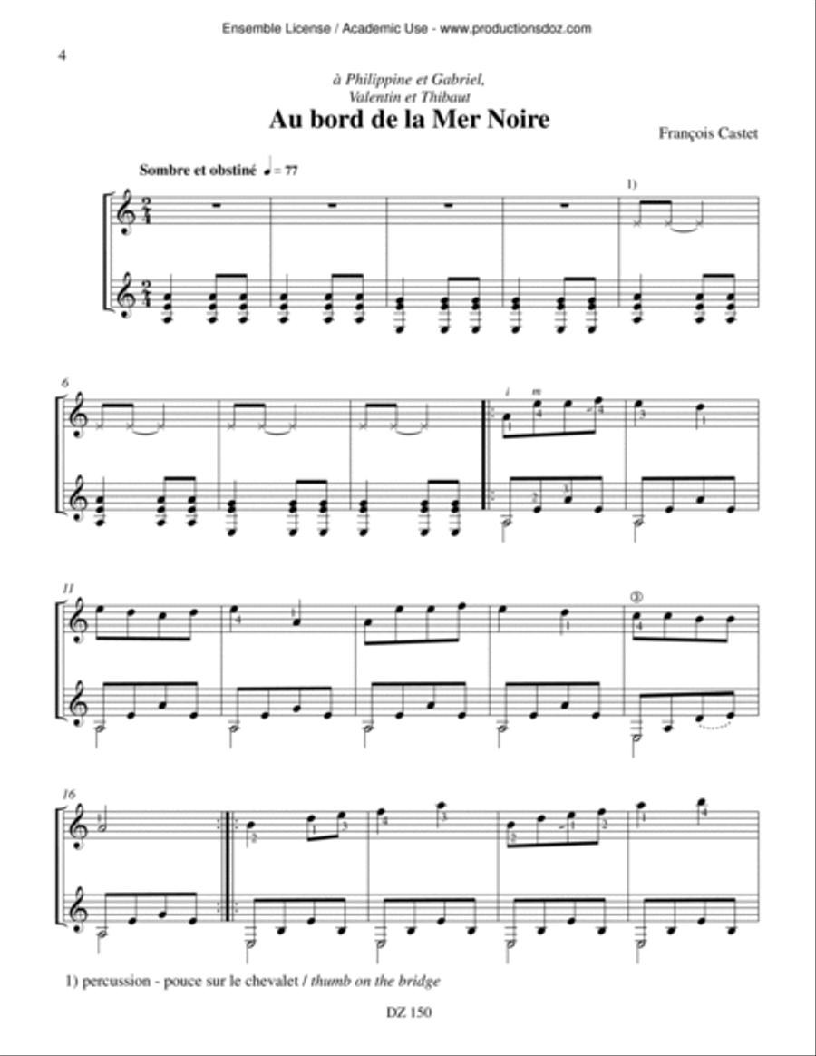 Duos de partout et d'ailleurs, vol. 1 Classical Guitar scores gallery preview page 4