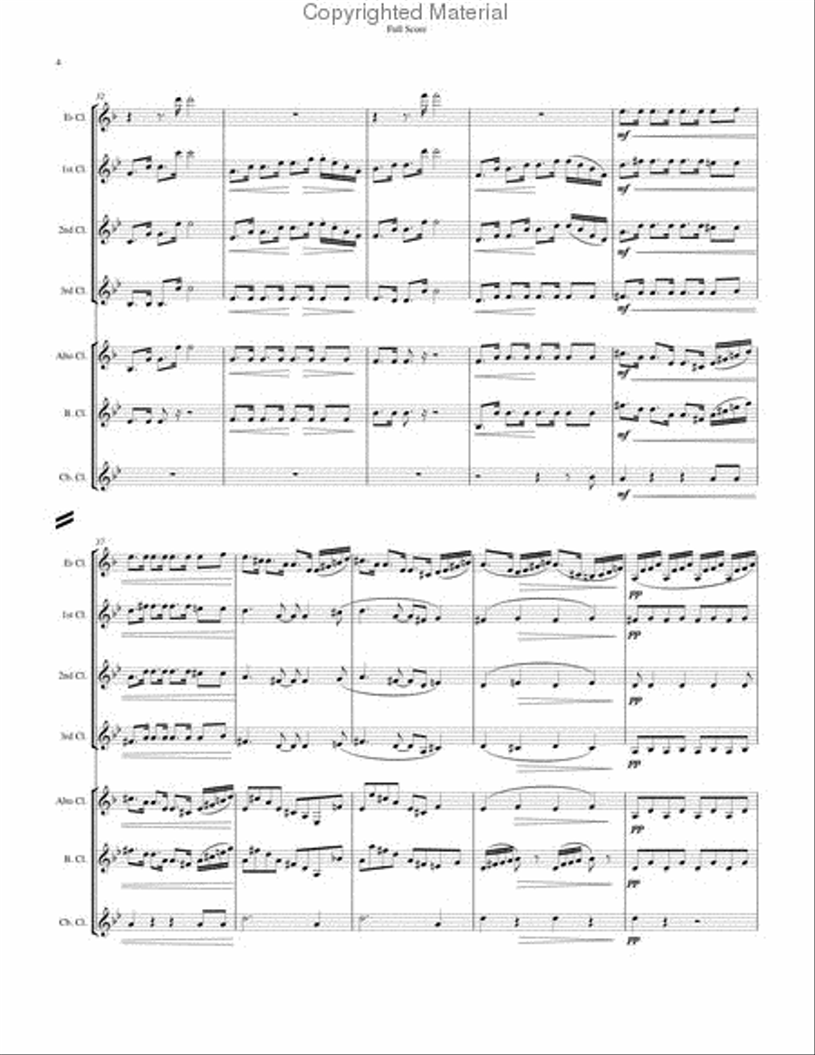 Serenade in E Major, Op. 22 Clarinet Choir scores gallery preview page 6