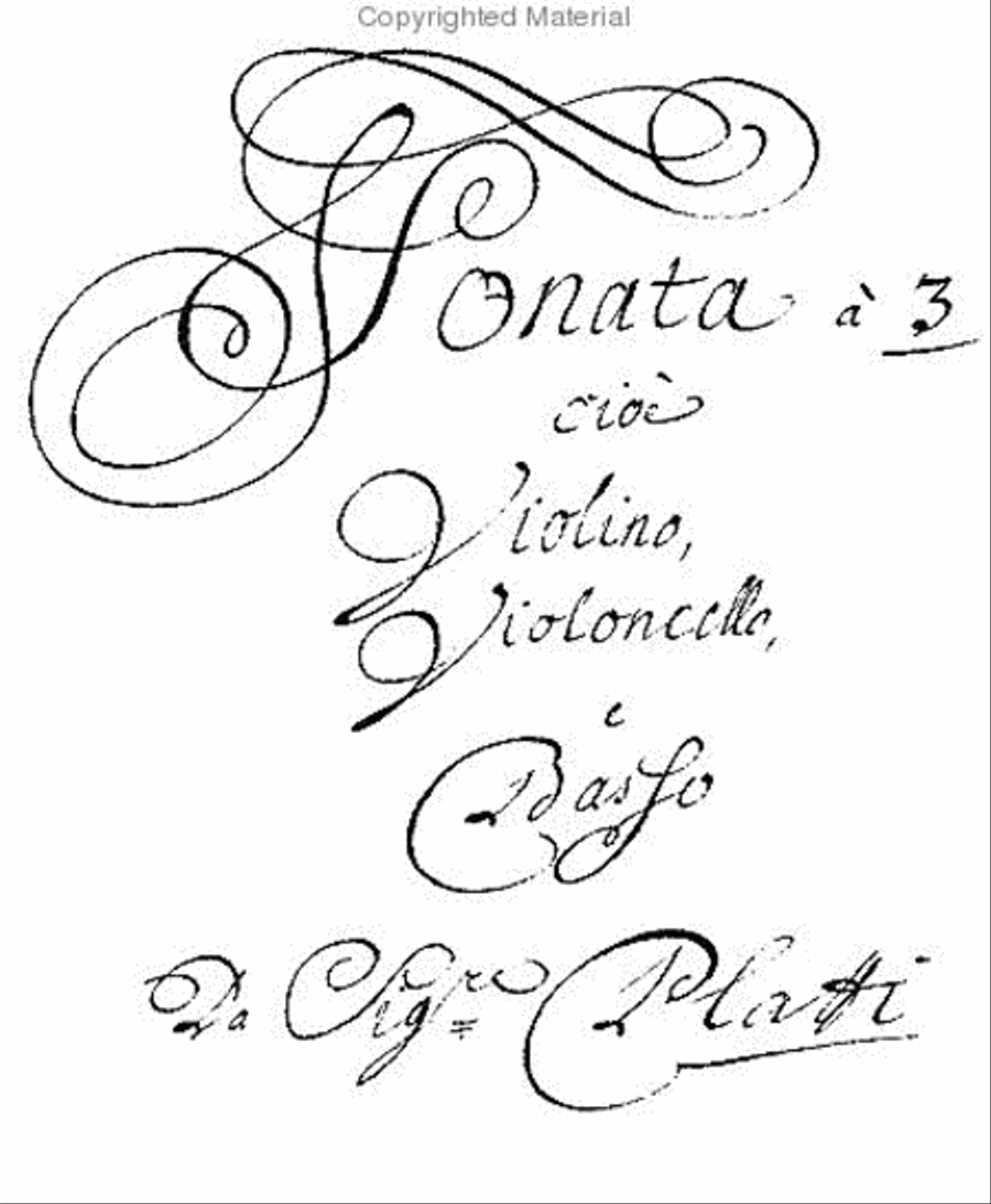 Sonate a 3 cioe Violino, Violoncello e basso (c. 1724/9) Cello scores gallery preview page 2