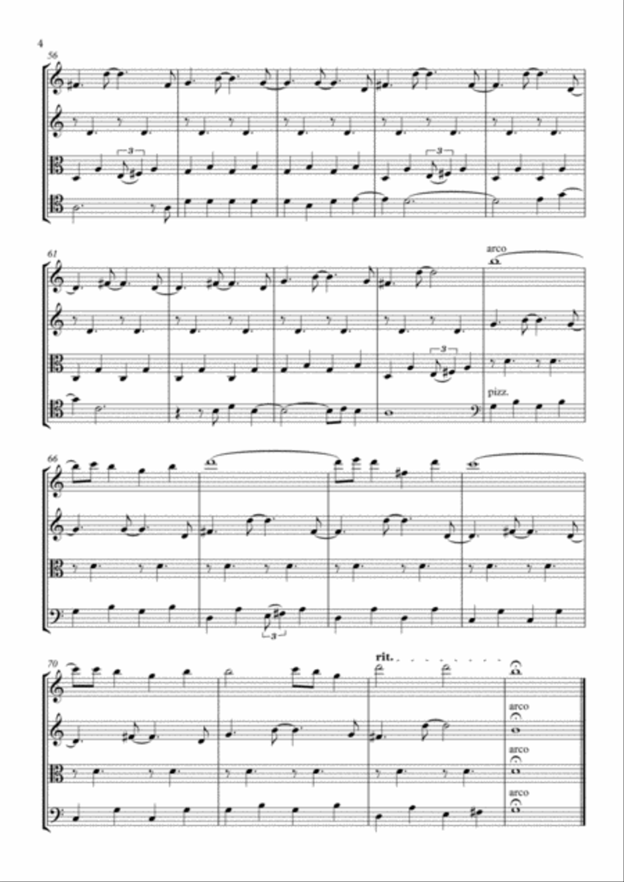 Such Great Heights String Quartet scores gallery preview page 4