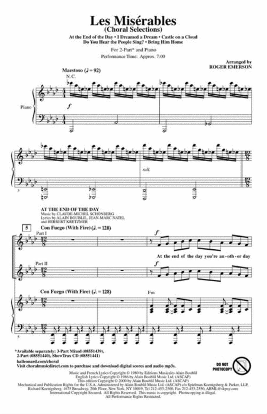 Les Misérables 2-Part scores gallery preview page 3