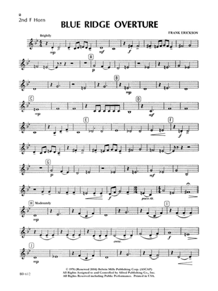 Blue Ridge Overture: 2nd F Horn