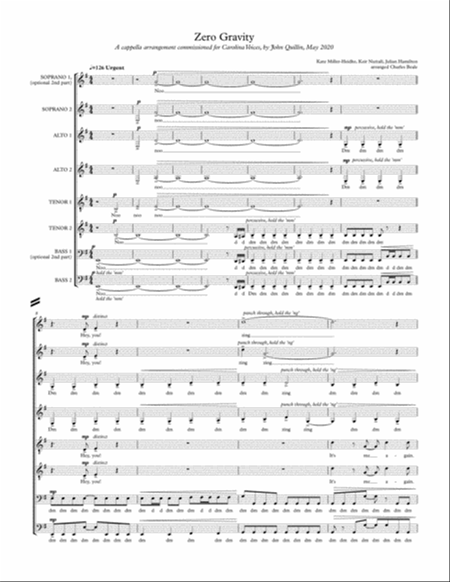 Zero Gravity 4-Part scores gallery preview page 1