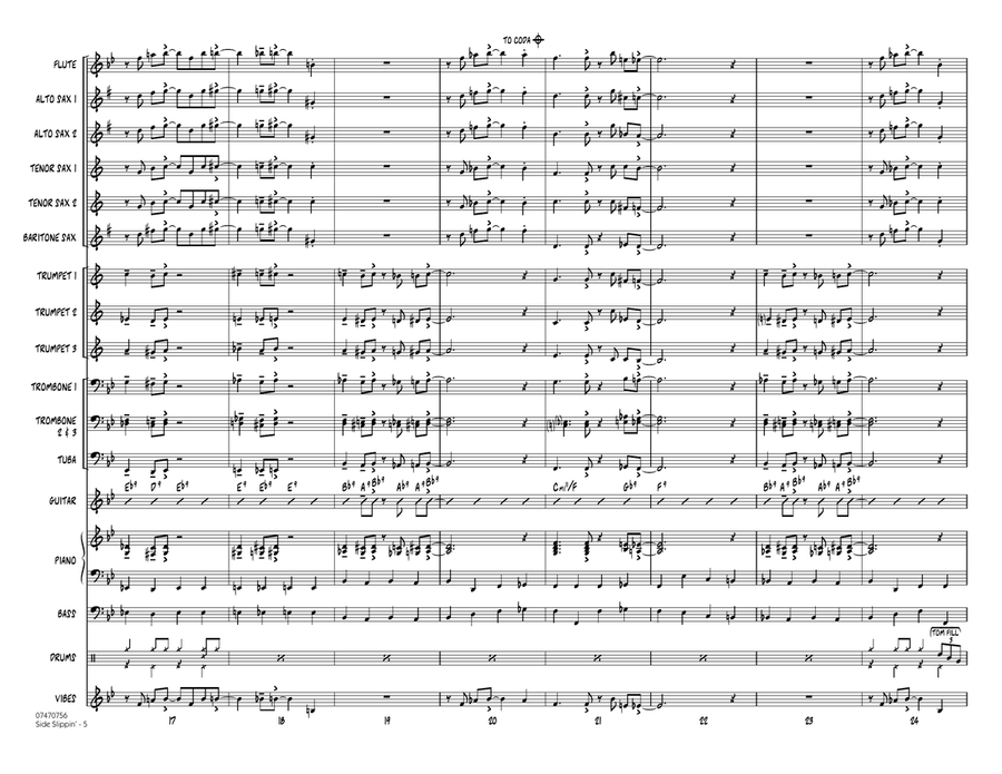 Side Slippin' - Full Score Jazz Ensemble scores gallery preview page 4