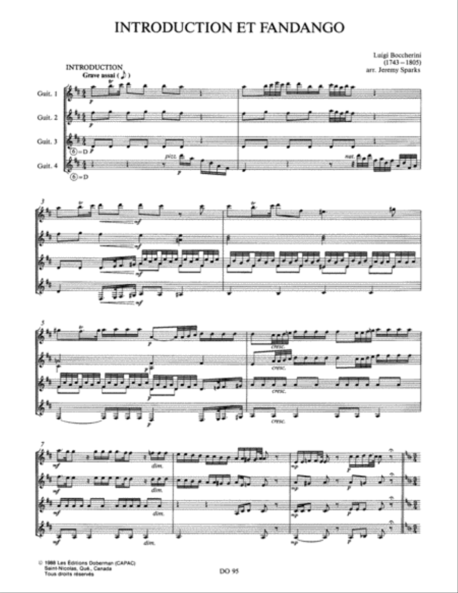 Introduction et Fandango Guitar Ensemble scores gallery preview page 2