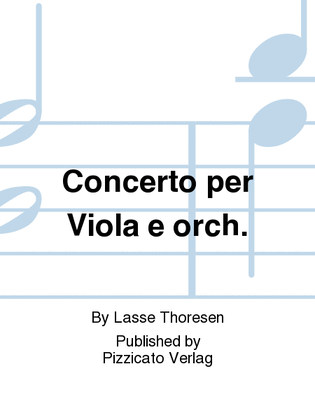 Book cover for Concerto per Viola e orch.