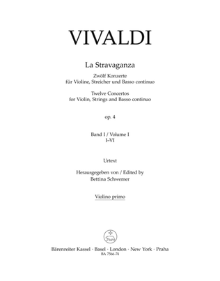 Book cover for La Stravaganza, op. 4