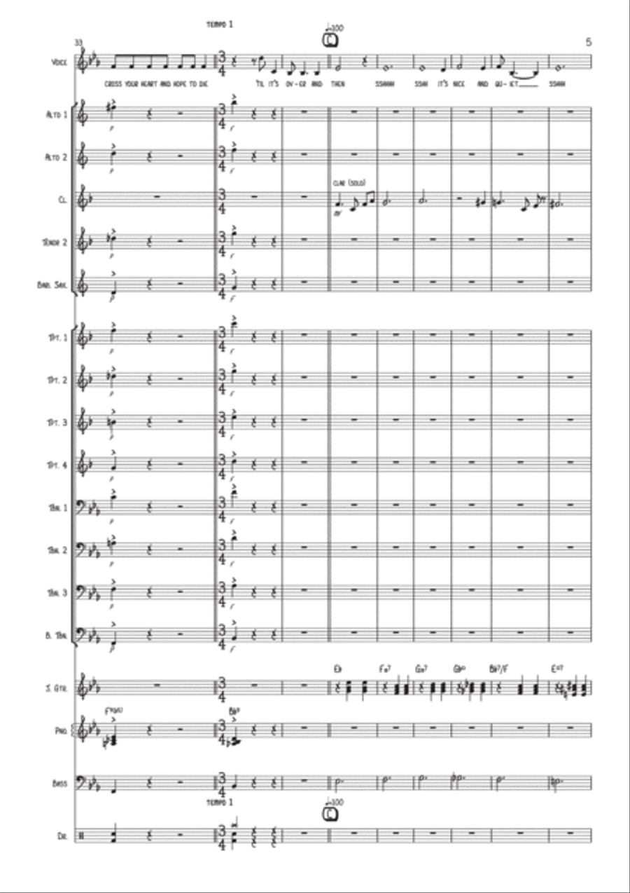 It's Oh So Quiet (und Jetzt Ist Es Still) Jazz Ensemble scores gallery preview page 6