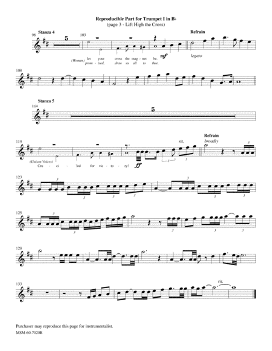 Lift High the Cross Choir scores gallery preview page 3