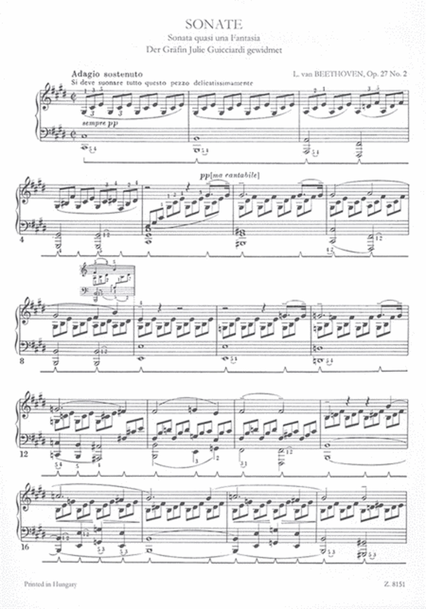 Klaviersonaten in Einzelausgaben (Weiner) op. 27