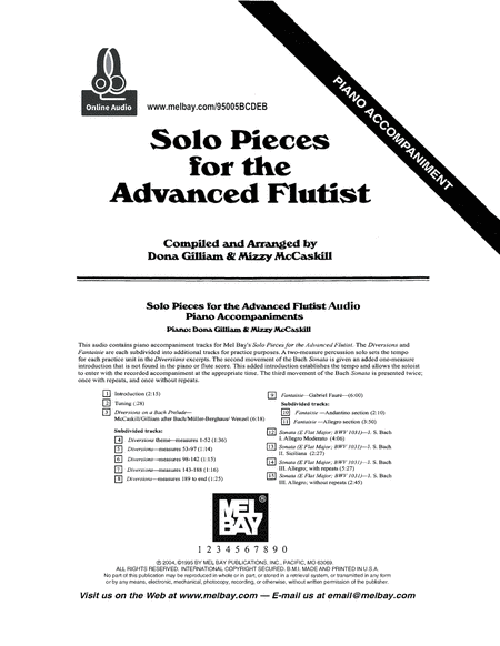Solo Pieces for the Advanced Flutist image number null