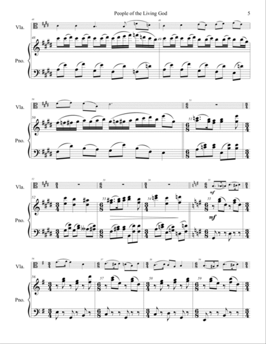 People of the Living God for Viola Viola scores gallery preview page 6