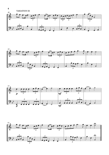 Lightly Row (Theme with 3 Easy Variations) - For Saxophone and Bassoon image number null