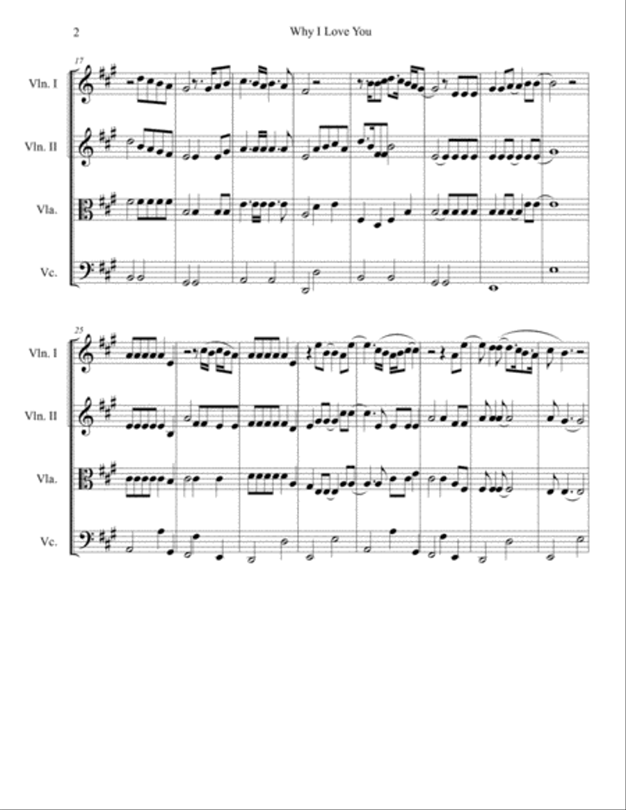 Why I Love You Why I Love You String Quartet scores gallery preview page 2