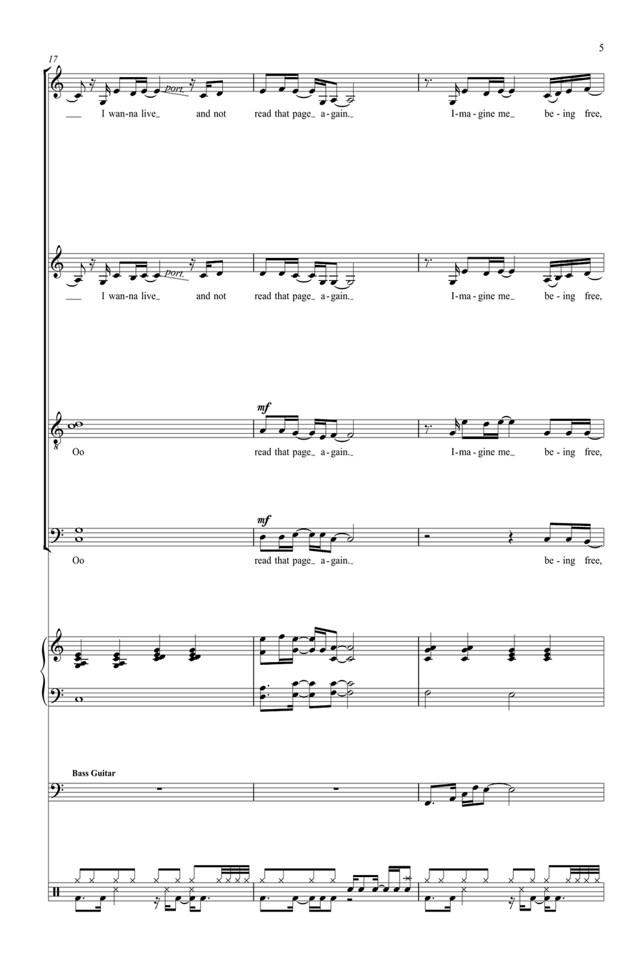 Imagine Me 4-Part scores gallery preview page 5