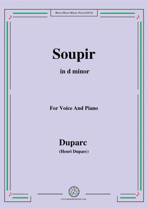 Duparc-Soupir in d minor