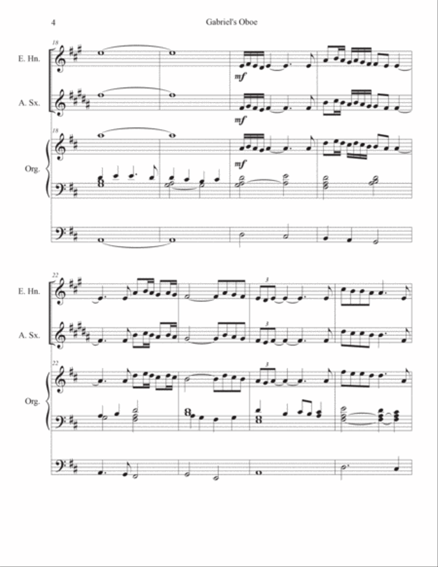 Gabriel's Oboe Gabriel's Oboe English Horn scores gallery preview page 4