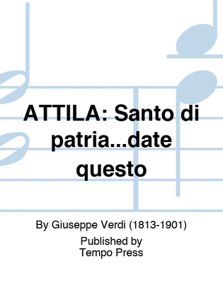 Book cover for ATTILA: Santo di patria...date questo