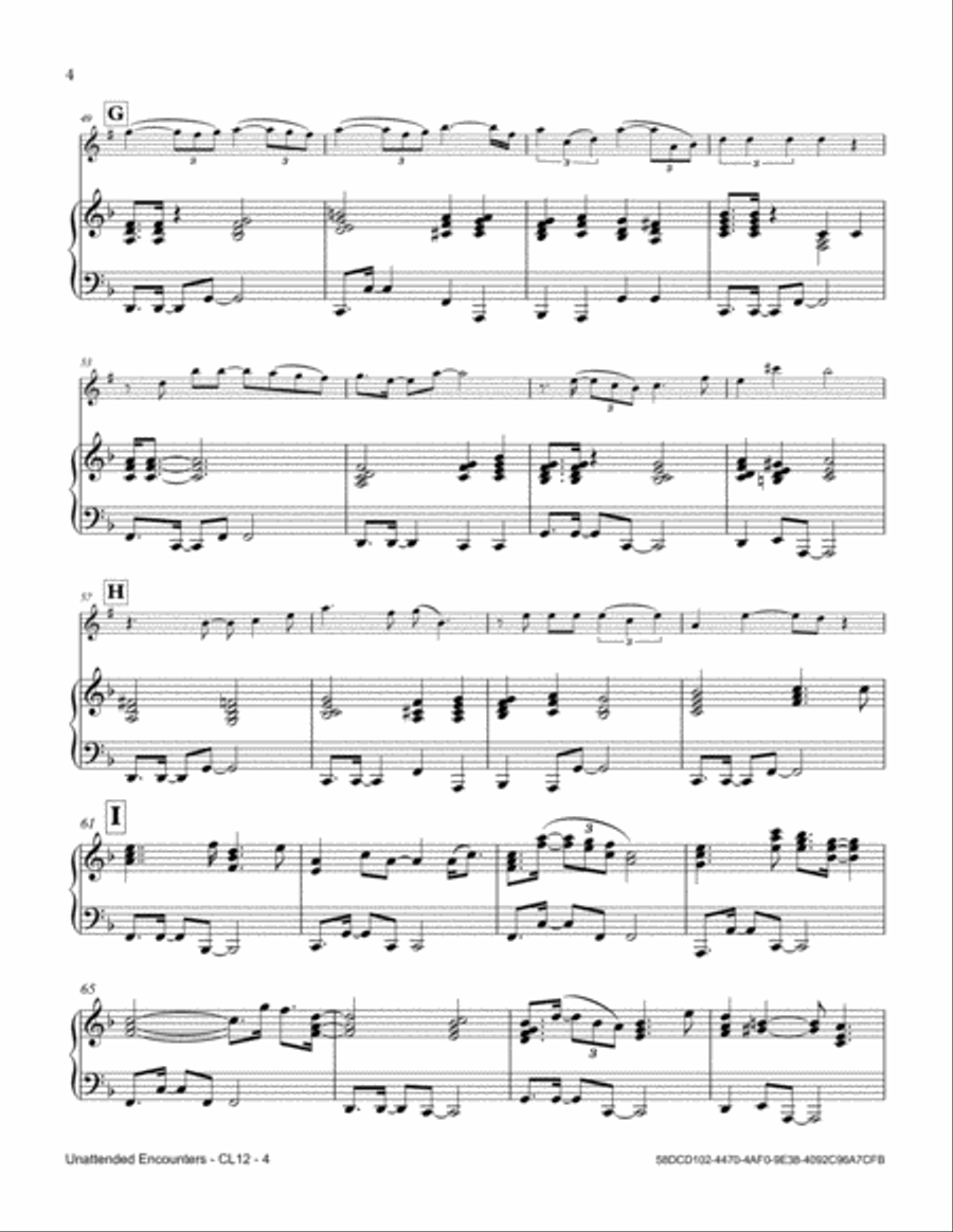 Unattendend Encounters Unattendend Encounters Clarinet Solo scores gallery preview page 4