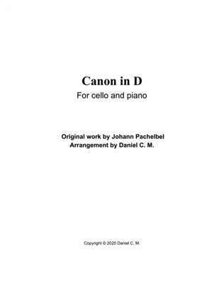Canon in D (cello and piano)