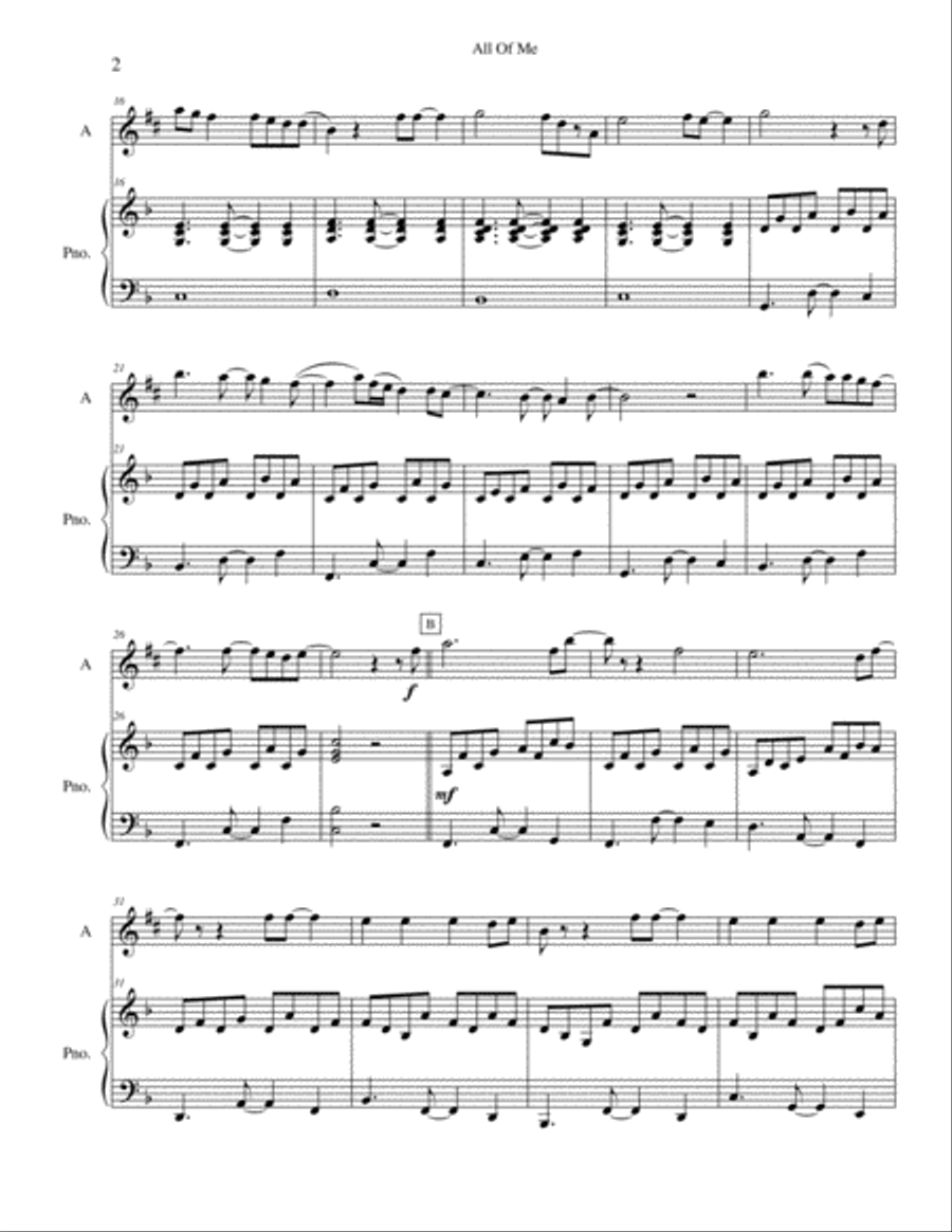 All Of Me Alto Saxophone scores gallery preview page 2