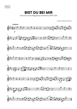 Bist du bei Mir (BWV 508) (for Flute)