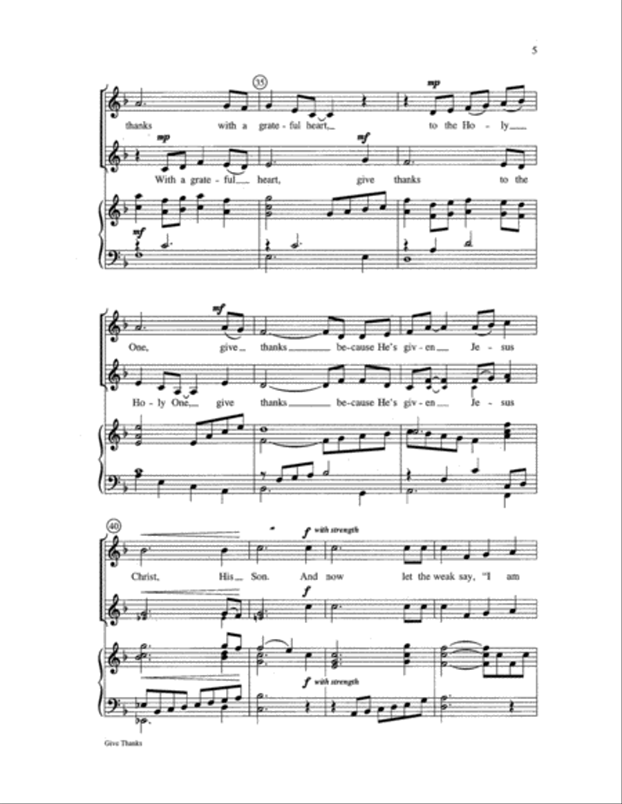 Give Thanks Choir scores gallery preview page 5