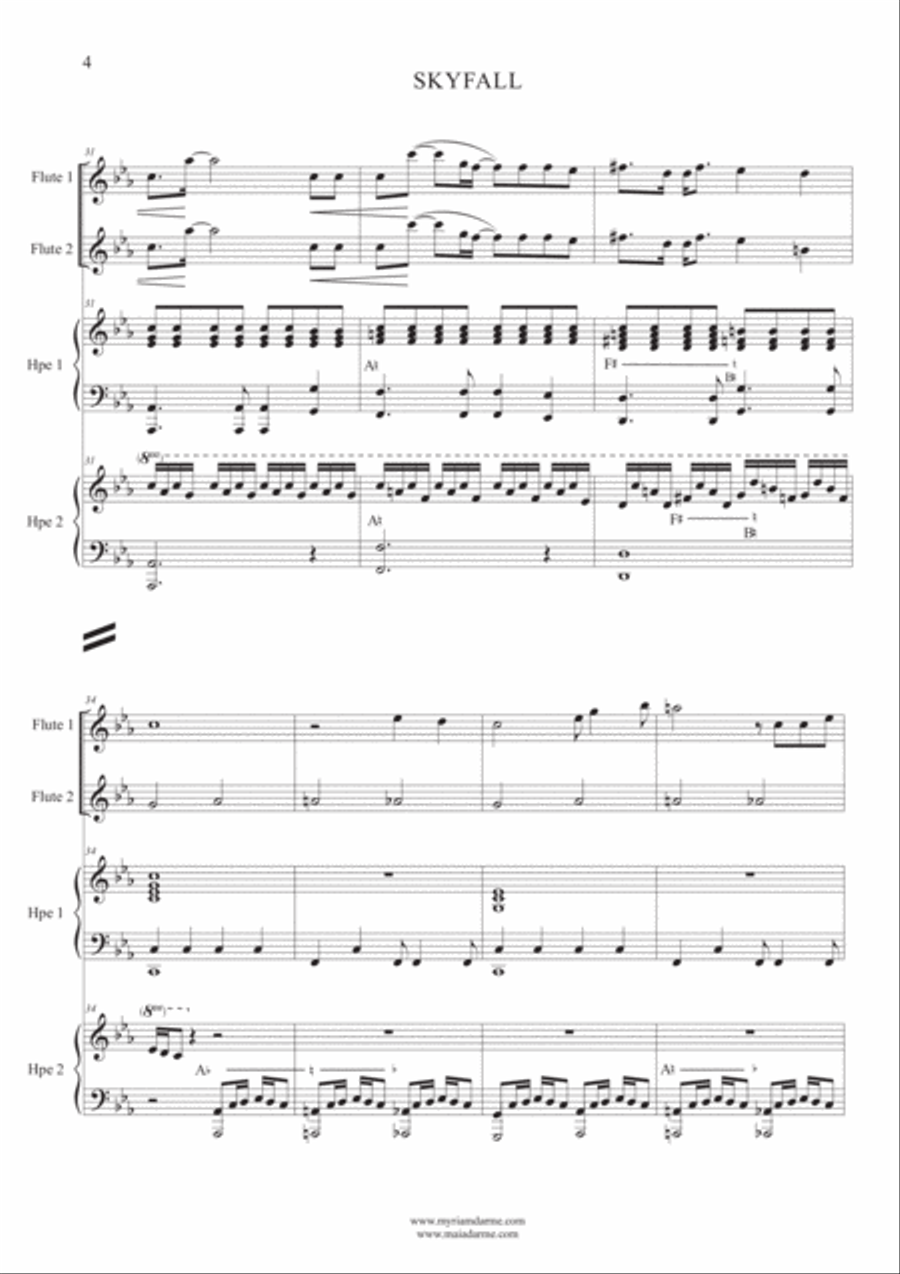 Skyfall Woodwind Ensemble scores gallery preview page 5