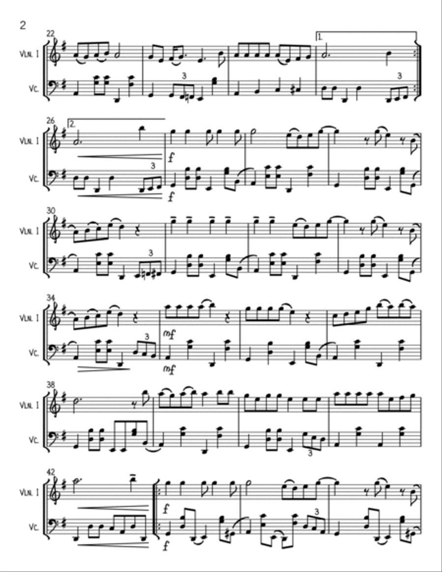 Always Look On The Bright Side Of Life String Duet scores gallery preview page 2