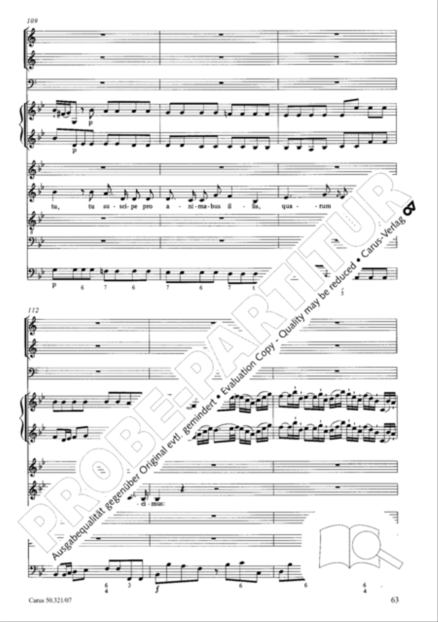 Requiem in C minor 4-Part scores gallery preview page 70