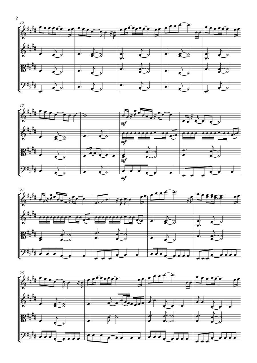 Everglow String Quartet scores gallery preview page 2