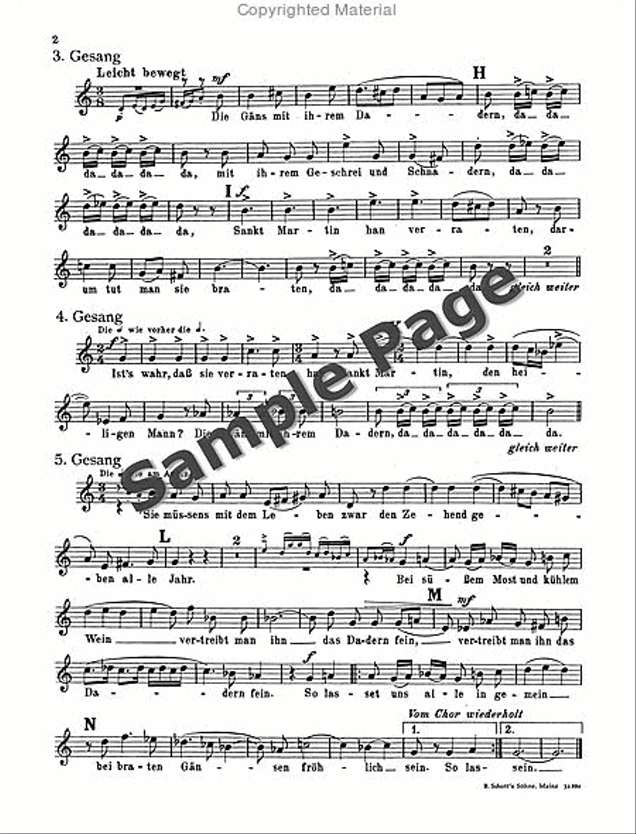Martinslied Voice (or Chorus) Part Choir scores gallery preview page 3