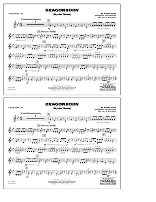Dragonborn (Skyrim Theme) (arr. Will Rapp & Paul Murtha) - Eb Baritone Sax