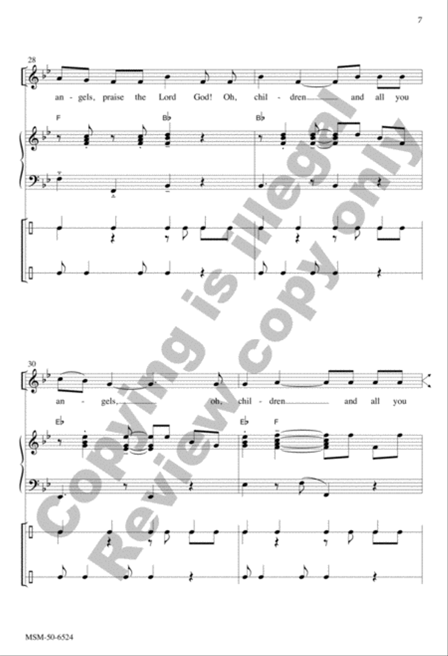 Watoto na Malaika (Children and Angels, Rejoice) SSA scores gallery preview page 7